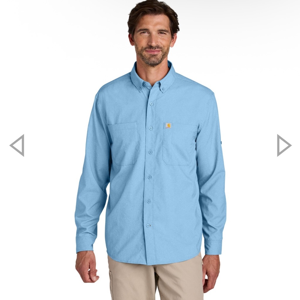 NWT Carhartt Sun Defender Long Sleeve Shirt - Fresh Water Blue